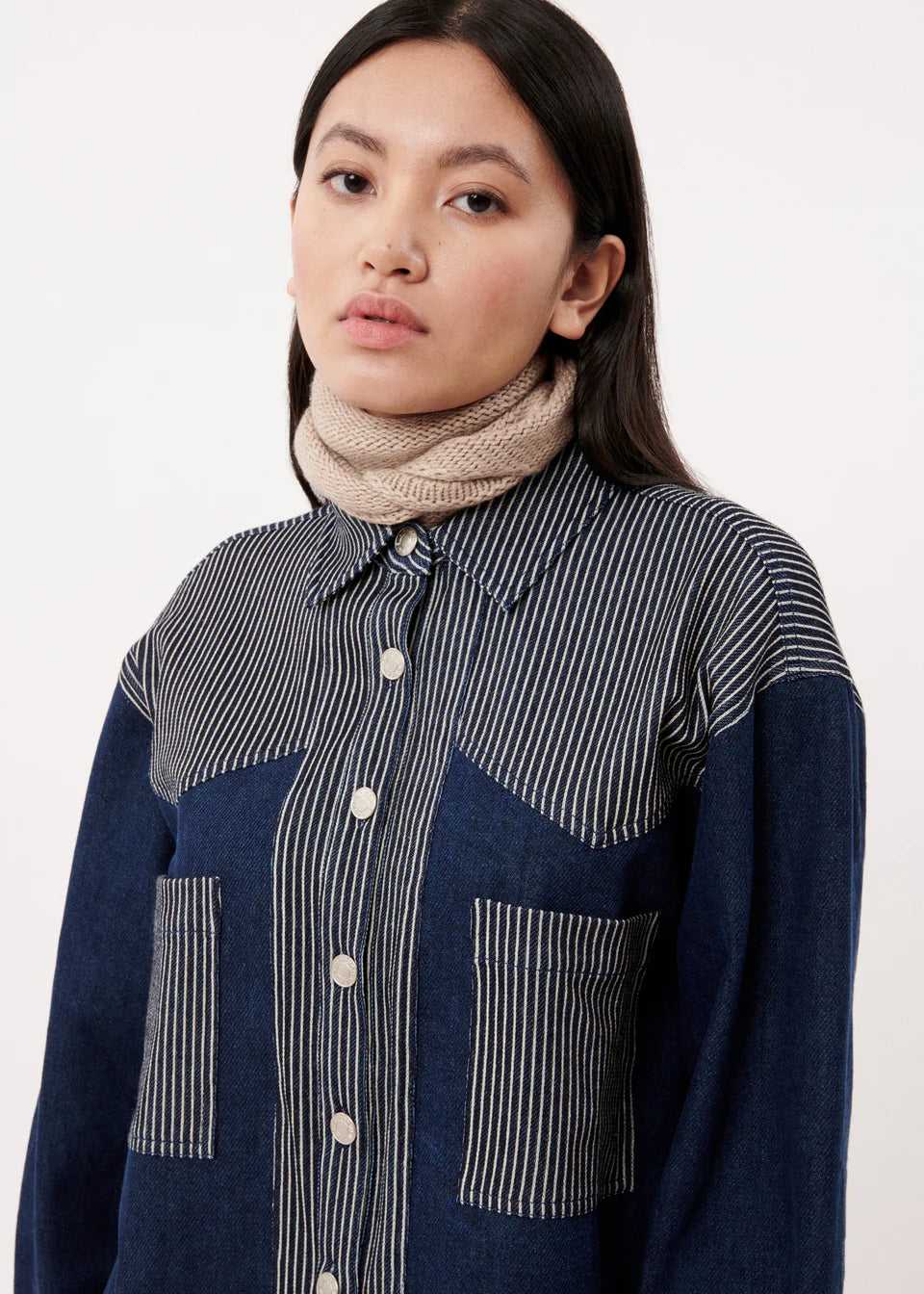 FRNCH - Gabriella Shirt Blue Marine