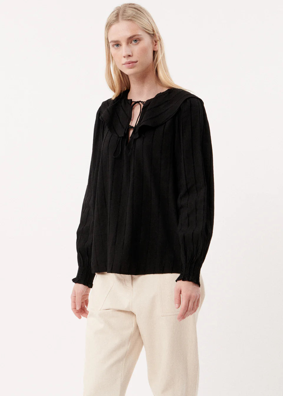 FRNCH - Yel Blouse Black