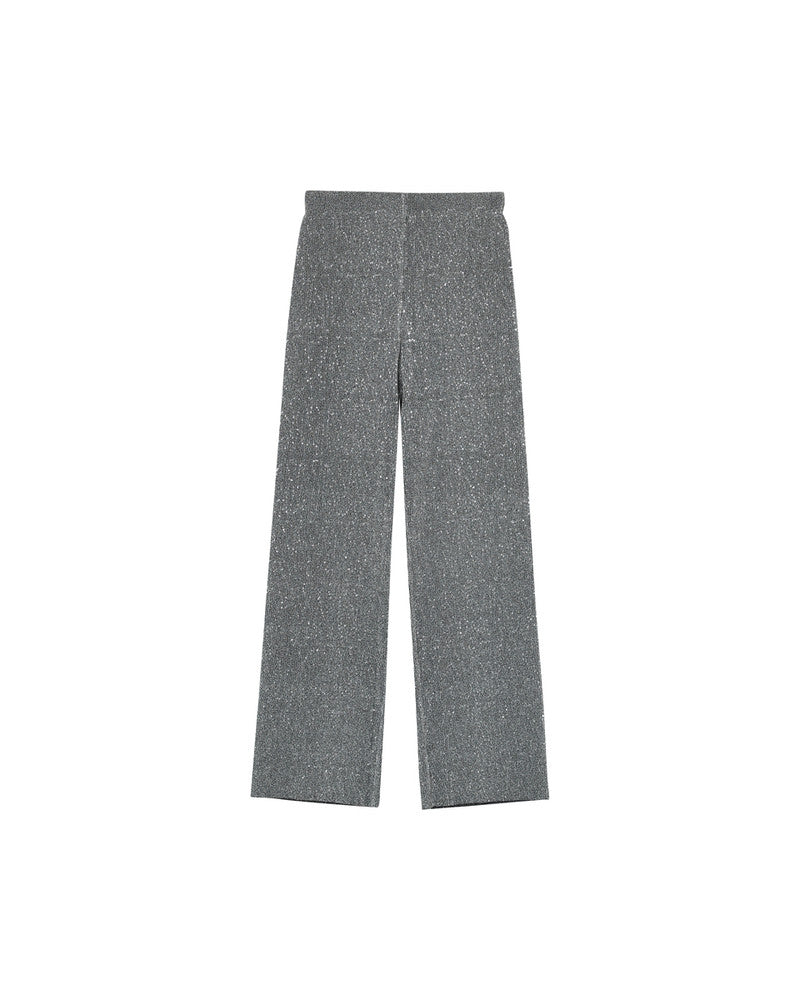Grace & Mila LOCA Straight Leg Pleated Lurex Trousers