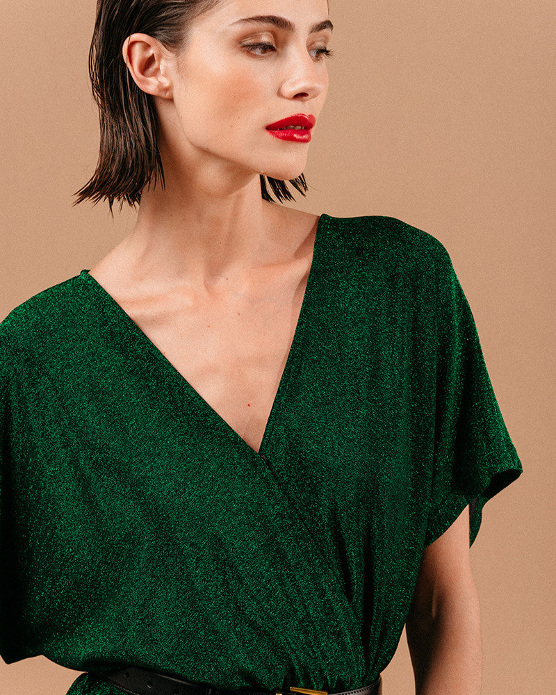 Grace & Milla LIV Wrap/ Robe Dress in Green