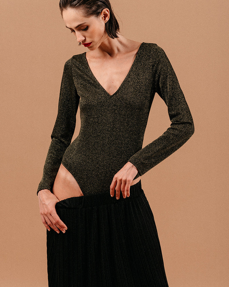 Grace & Milla LYRIQUE Lurex Bodysuit OR