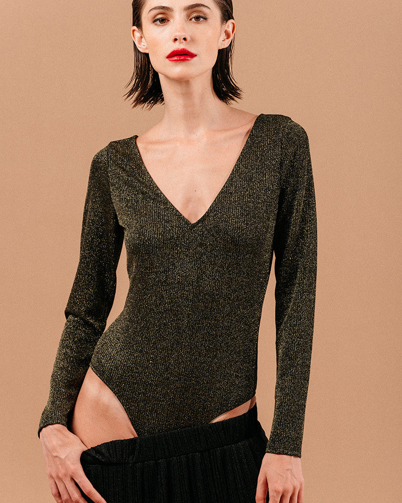 Grace & Milla LYRIQUE Lurex Bodysuit OR