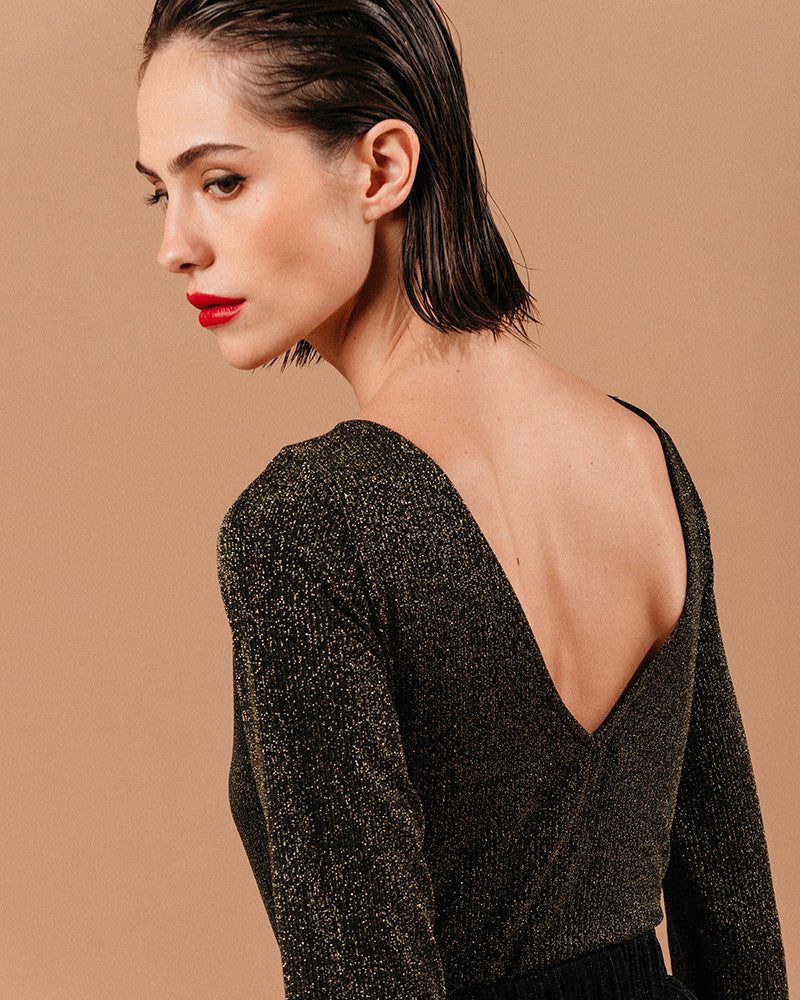 Grace & Milla LYRIQUE Lurex Bodysuit OR