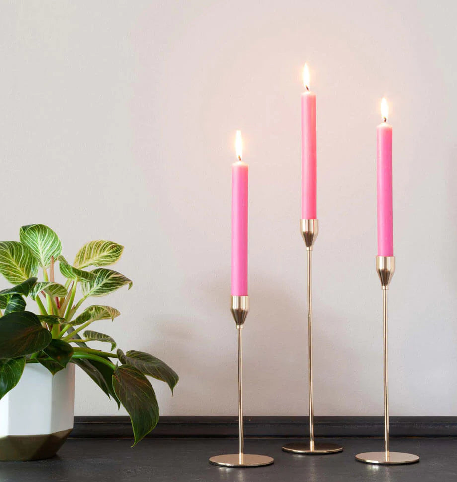 Hot pink 8 Inch Dinner Candle
