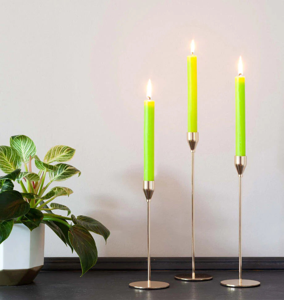 Lime green 8 Inch Dinner Candle