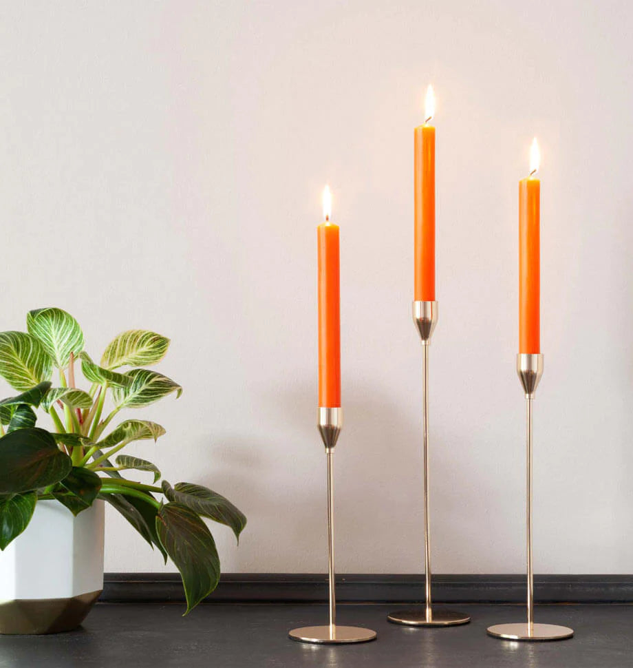 Orange 8 Inch Dinner Candle