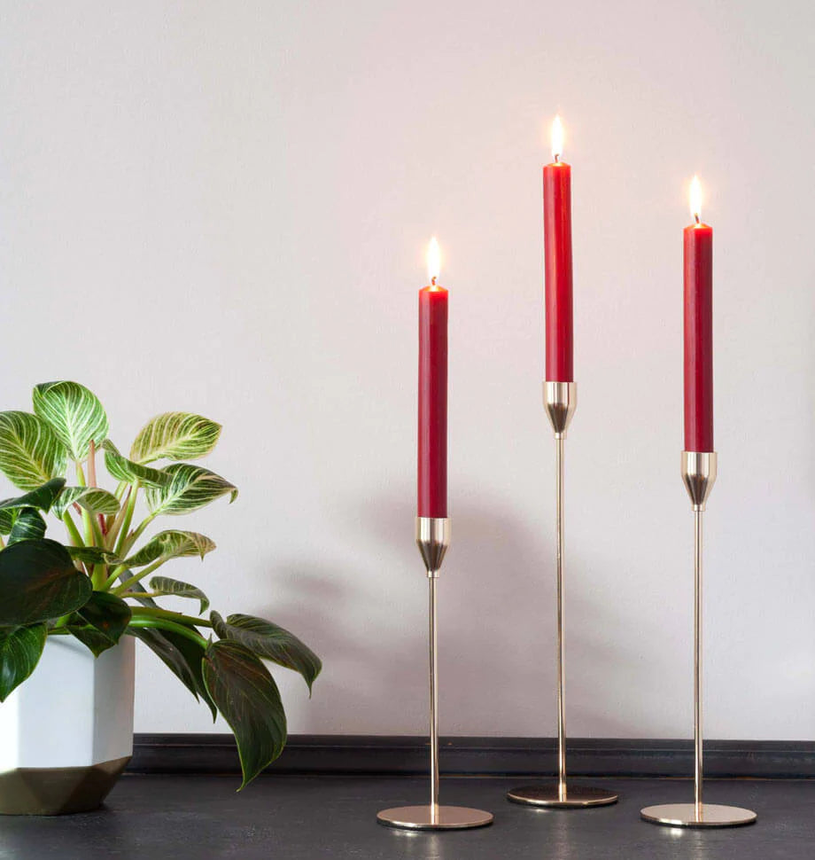 Red 8 Inch Dinner Candle