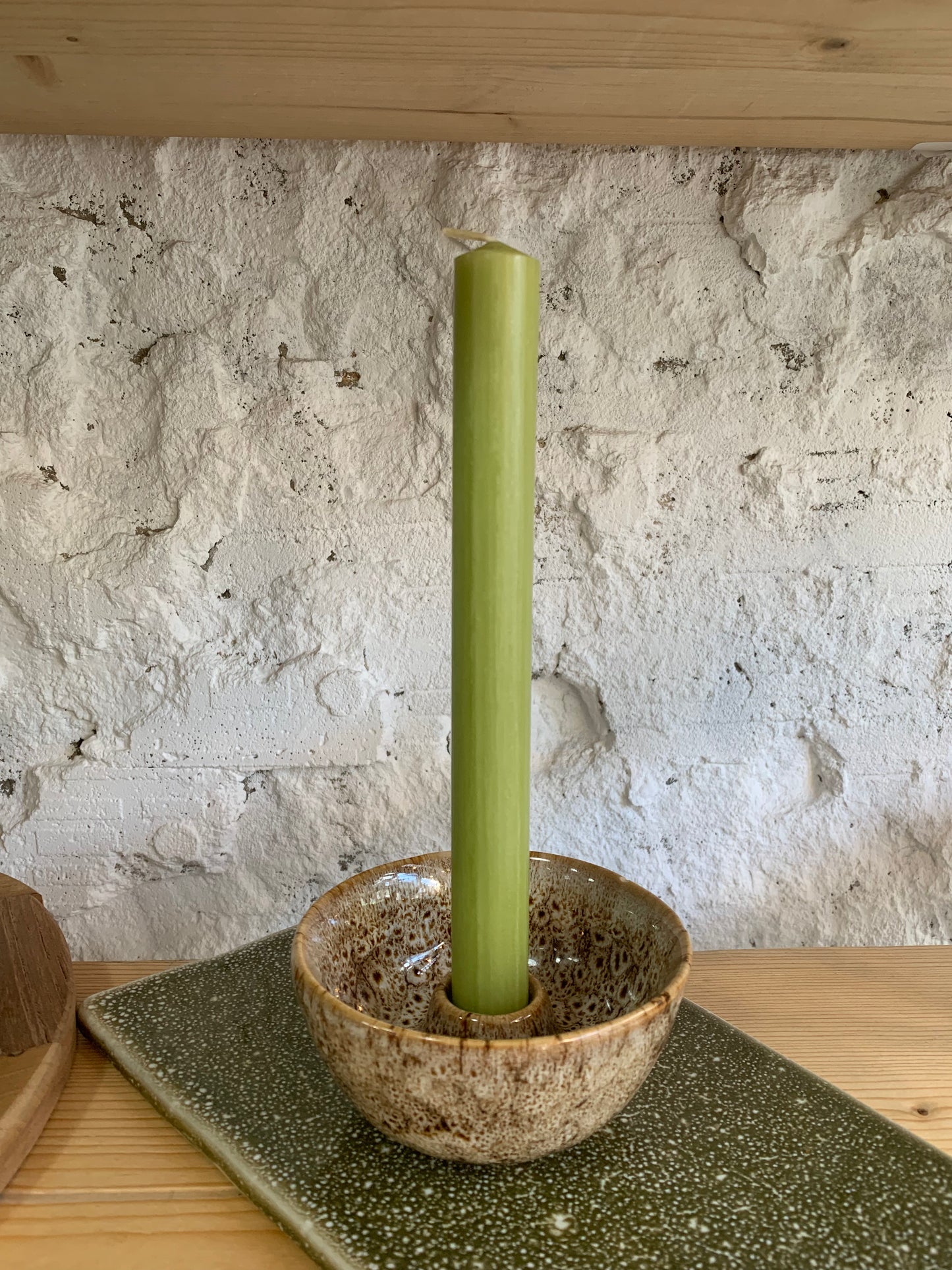 Olive green 8 Inch Dinner Candle