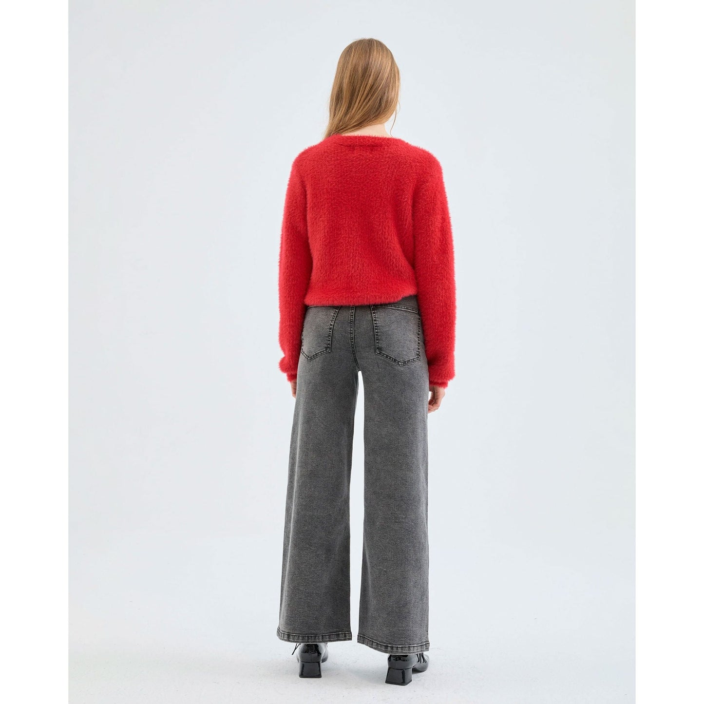 Compania Fantastica - Black high-waisted flare jeans