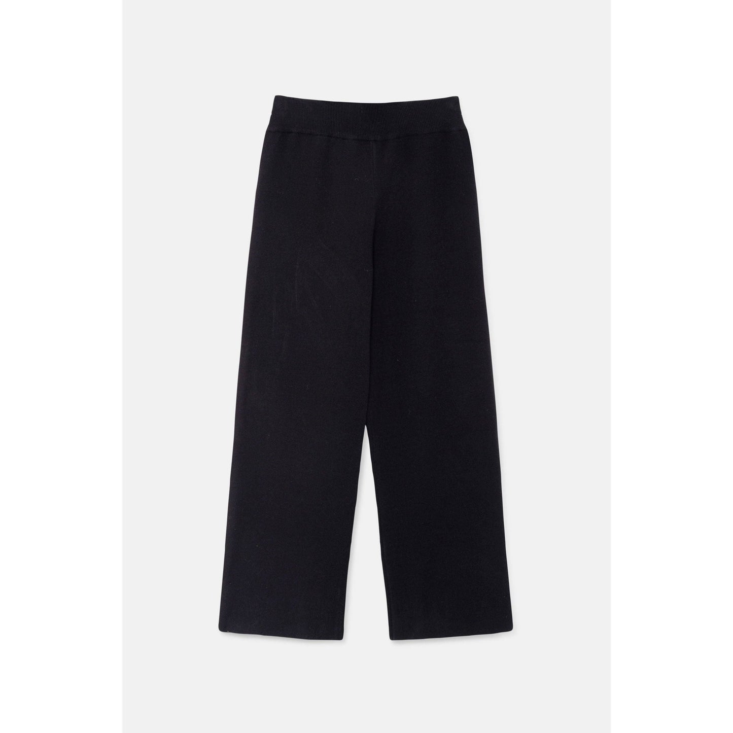 Compania Fantastica - Straight long black knit trousers