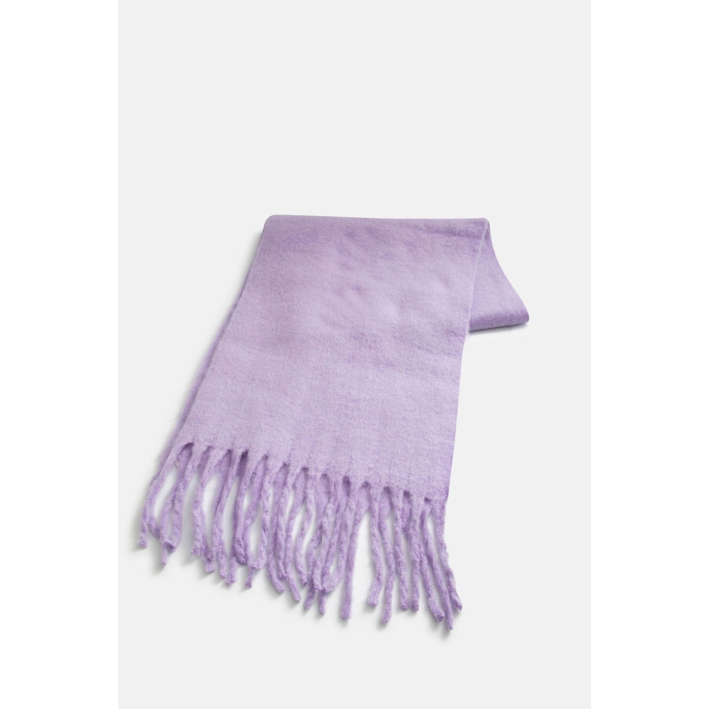 Compania Fantastica - Lilac knitted scarf with fringes