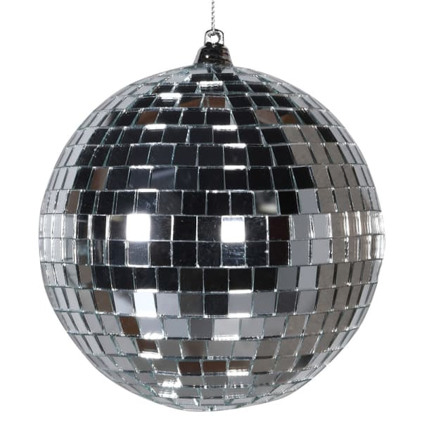 Silver Disco Christmas Bauble/ Decoration