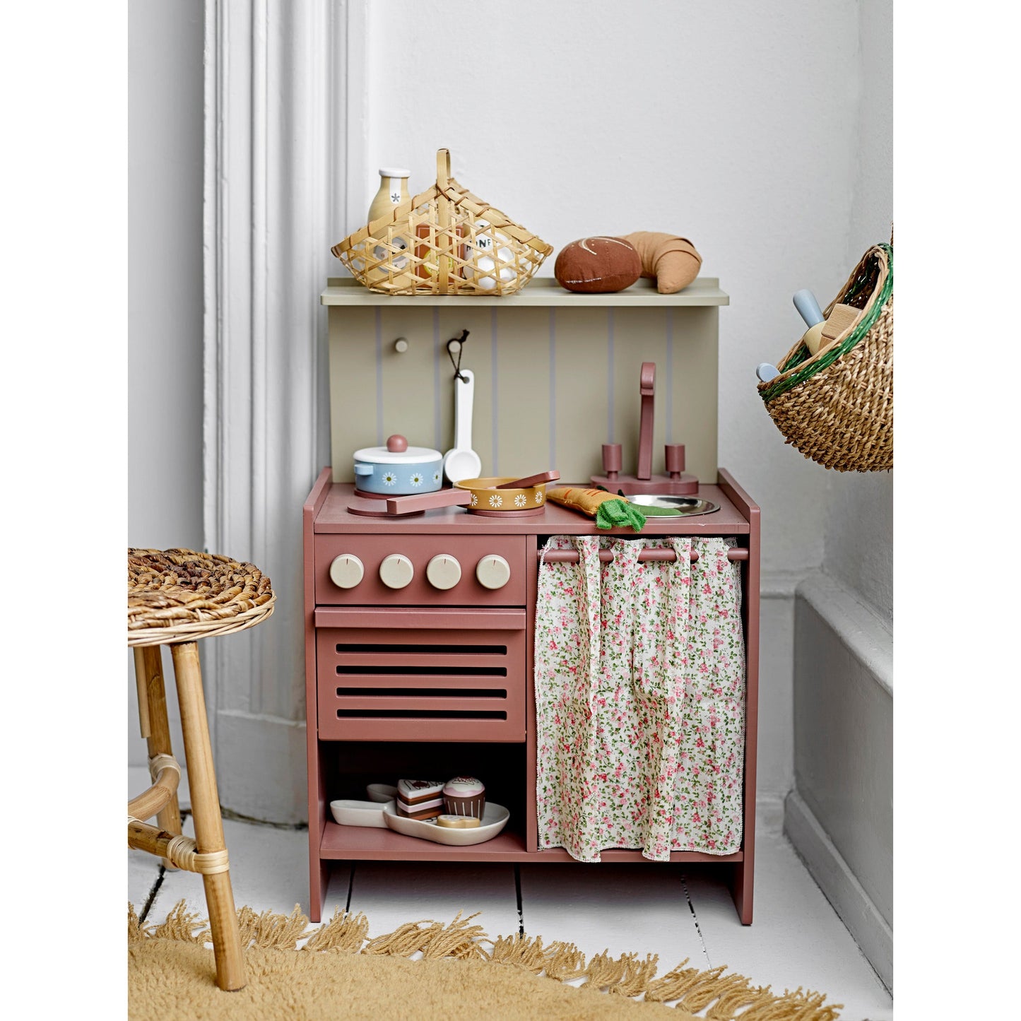 Bloomingville Bahoz Childrens Wooden Kitchen Play Set