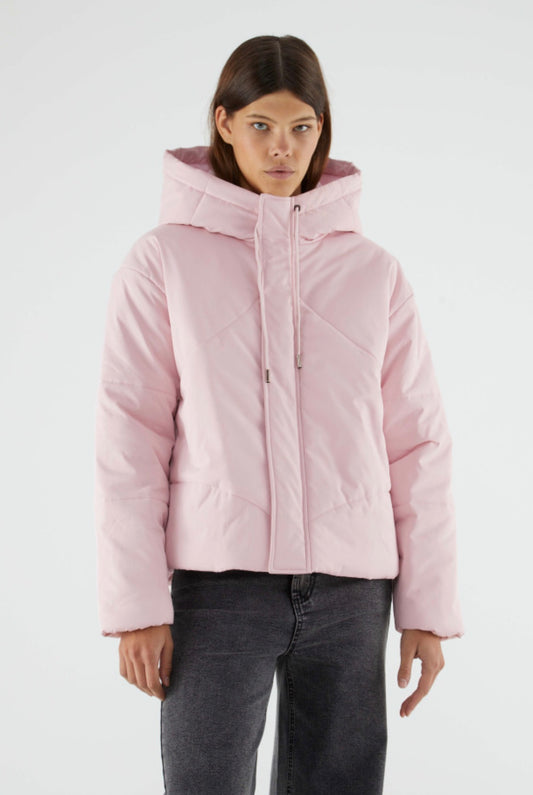 Compañia Fantastica - Pink hooded down jacket