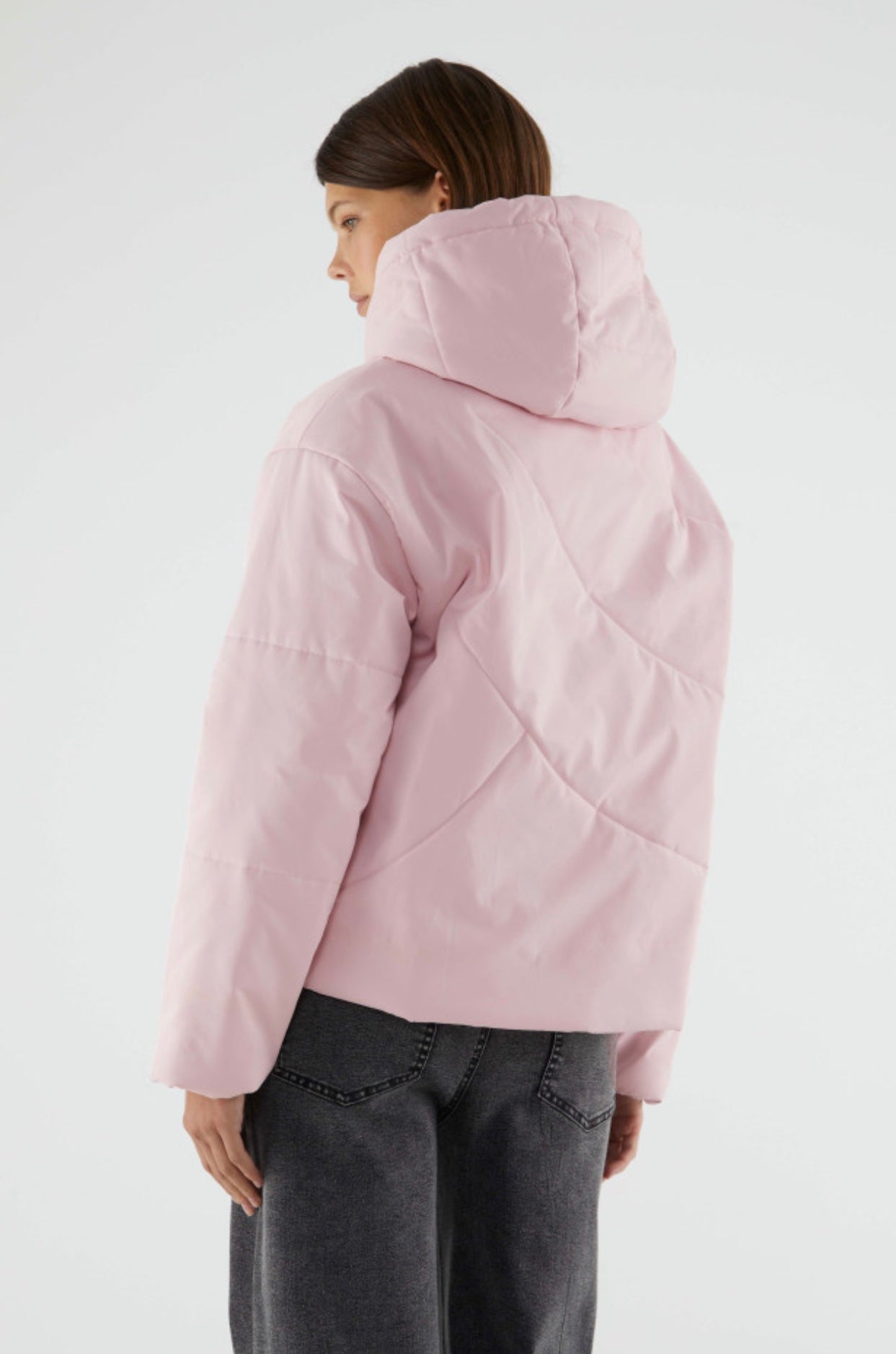 Compañia Fantastica - Pink hooded down jacket