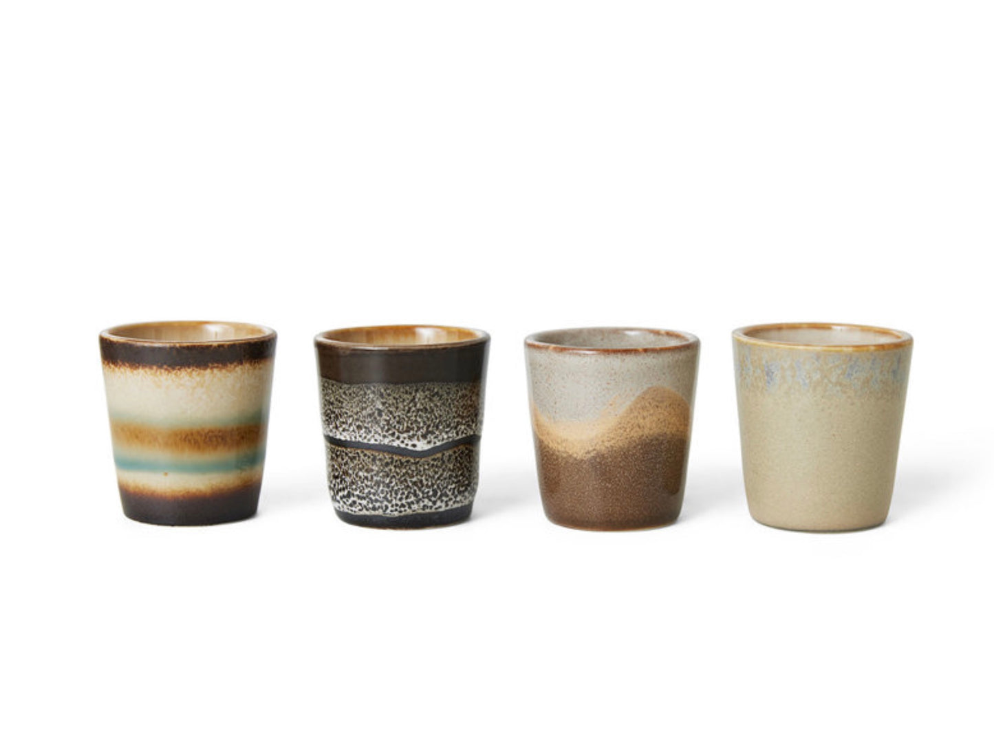Hk living - 70s ceramics coffee mug - oat & light blue