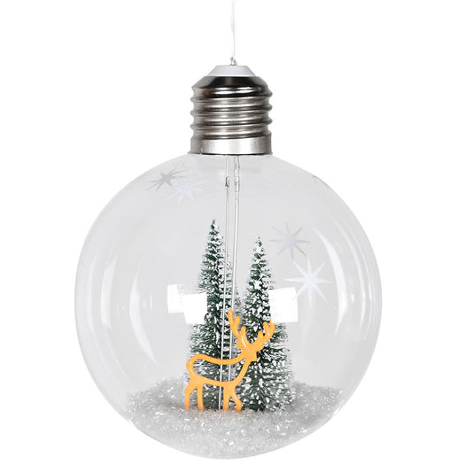 Lit Xmas Forest Christmas Bauble/ Decoration