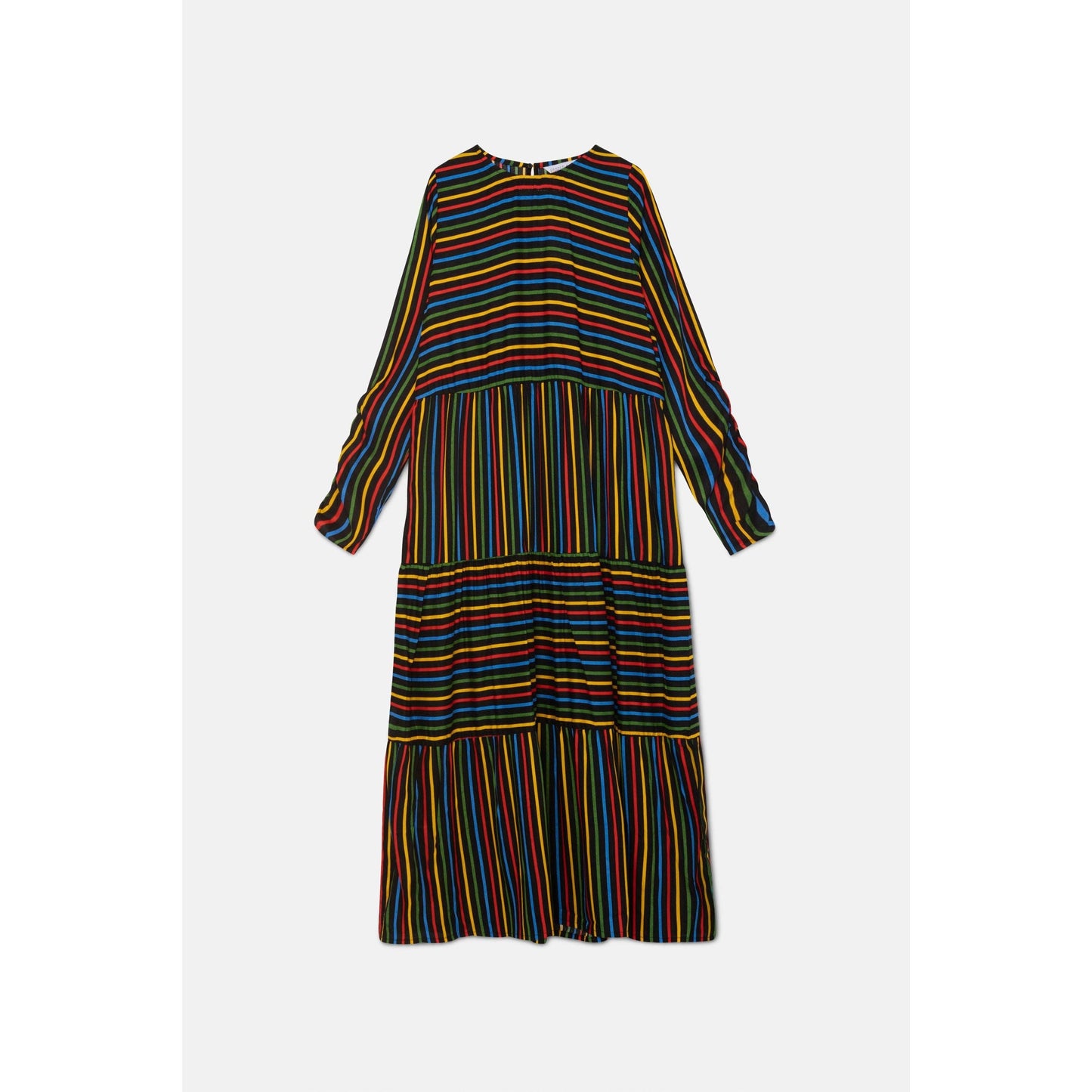 Compania Fantastica - Midi dress with long sleeves and multicolor stripe print