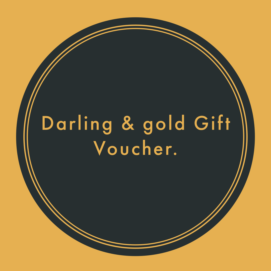 Darling and gold gift voucher.