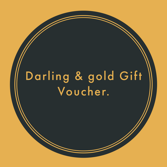 Darling and gold gift voucher.
