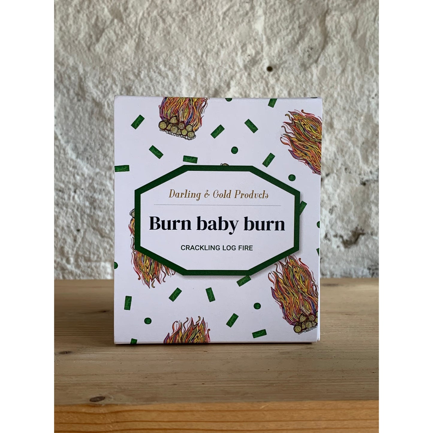 Burn baby burn - Crackling log fire.